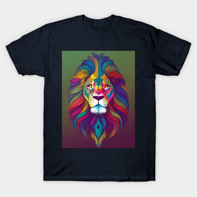 Rainbow Lion T-Shirt by MorningPanda